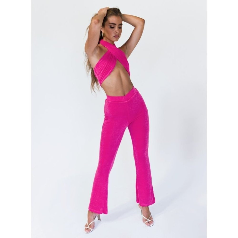 Princess Polly Keiara Pink Wrap Top and Pant Set Sz 0
